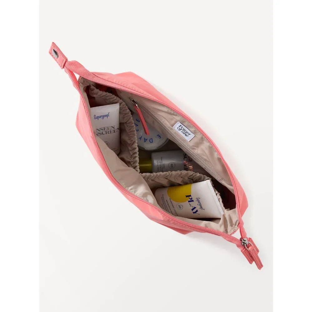 Athleta All About Large Cosmetic Pouch Bag Mimosa Pink